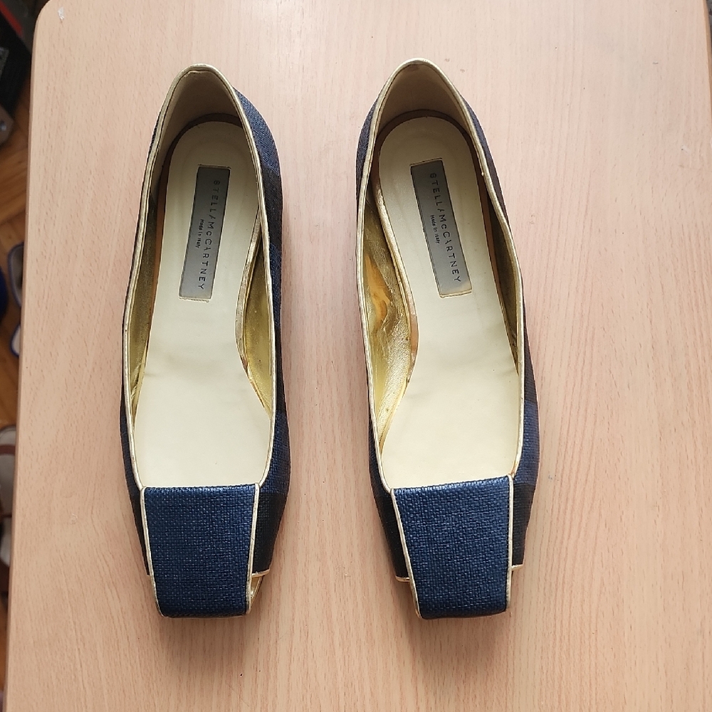 Stella McCartney Navy Blue Flats